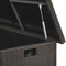 Beliani Outdoor Storage Box Brown Faux Rattan Garden Deck Cushion Chest 126 x 46 cm