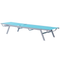 Beliani Sun Lounger Blue and Silver Steel Frame Adjustable Backrest UV Resistant