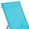 Beliani Sun Lounger Blue and Silver Steel Frame Adjustable Backrest UV Resistant