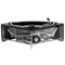 Beliani Corner Whirlpool Bath Black Sanitary Acrylic with LED Lights 10 Massage Jets Modern Style