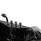 Beliani Corner Whirlpool Bath Black Sanitary Acrylic with LED Lights 10 Massage Jets Modern Style