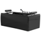 Beliani Whirlpool Bath Black Sanitary Acrylic Padded Headrests LED 172 x 83 cm