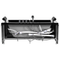 Beliani Whirlpool Bath Black Sanitary Acrylic Padded Headrests LED 172 x 83 cm
