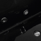 Beliani Whirlpool Bath Black Sanitary Acrylic Padded Headrests LED 172 x 83 cm