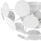 Beliani Pendant Lamp White Metal Hemisphere Shade of Circles 2 Light Bulbs Industrial Art Deco