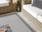Beliani Outdoor Area Rug Grey Recycled Polypropylene 160 x 230 cm Pattern Terrace Balcony