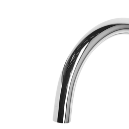Beliani Basin Mixer Tap Silver Brass Two Levers Curved Spout