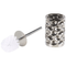 Beliani Bathroom Accessories Set Silver Ceramic Glam Soap Dispenser Toilet Brush Tumblers
