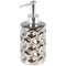 Beliani Bathroom Accessories Set Silver Ceramic Glam Soap Dispenser Toilet Brush Tumblers