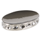 Beliani Bathroom Accessories Set Silver Ceramic Glam Soap Dispenser Toilet Brush Tumblers