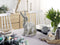 Beliani Decorative Figurine Silver Polyresin 35 cm Easter Bunny Shape Festive Table Dining Room
