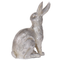 Beliani Decorative Figurine Silver Polyresin 35 cm Easter Bunny Shape Festive Table Dining Room