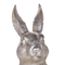 Beliani Decorative Figurine Silver Polyresin 35 cm Easter Bunny Shape Festive Table Dining Room
