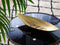 Beliani Decorative Bowl Gold Metal Aluminium Leaf Shape Minimalist Glamour