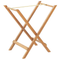 Beliani Garden Bistro Set Acacia Wood Table 2 Chairs with Off-White Cushions UV Resistant Foldable
