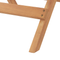 Beliani Garden Bistro Set Acacia Wood Table 2 Chairs with Off-White Cushions UV Resistant Foldable