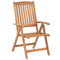 Beliani Garden Bistro Set Acacia Wood Table 2 Chairs with Off-White Cushions UV Resistant Foldable
