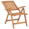 Beliani Garden Bistro Set Acacia Wood Table 2 Chairs with Off-White Cushions UV Resistant Foldable