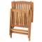 Beliani Garden Bistro Set Acacia Wood Table 2 Chairs with Off-White Cushions UV Resistant Foldable