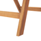 Beliani Garden Bistro Set Acacia Wood Table 2 Chairs with Off-White Cushions UV Resistant Foldable