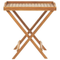 Beliani Garden Bistro Set Acacia Wood Table 2 Chairs with Off-White Cushions UV Resistant Foldable