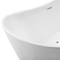 Beliani Freestanding Whirlpool Bath White Acrylic 1680 x 800 mm LED Lights Oval Single Water Jets