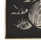 Beliani Framed Wall Art Gold Canvas 63 x 93 cm Flower Print Framed Glamour Modern