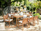 Beliani Garden Dining Set Light Acacia Wood Table 6 Chairs with Taupe Cushions Rustic Style