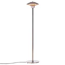 Beliani Electric Freestanding Heater Silver Aluminium 1500 W Infrared Patio Outdoor Garden Standing