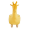 Beliani Animal Giraffe Children Stool Yellow Velvet Wooden Legs Nursery Footstool