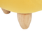 Beliani Animal Giraffe Children Stool Yellow Velvet Wooden Legs Nursery Footstool