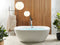 Beliani Whirlpool Bathtub White Acrylic 1700 x 800 mm Freestanding Oval Tub with Jets and LED Lights