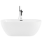 Beliani Whirlpool Bathtub White Acrylic 1700 x 800 mm Freestanding Oval Tub with Jets and LED Lights