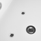 Beliani Whirlpool Bathtub White Acrylic 1700 x 800 mm Freestanding Oval Tub with Jets and LED Lights