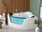 Beliani Massage Points Corner Bath White Sanitary Acrylic and Glass 198 x 140 cm