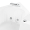 Beliani Massage Points Corner Bath White Sanitary Acrylic and Glass 198 x 140 cm