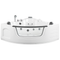 Beliani Massage Points Corner Bath White Sanitary Acrylic and Glass 198 x 140 cm