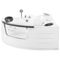 Beliani Massage Points Corner Bath White Sanitary Acrylic and Glass 198 x 140 cm