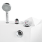 Beliani Massage Points Corner Bath White Sanitary Acrylic and Glass 198 x 140 cm