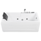 Beliani Whirlpool Bath White Acrylic 169 x 81 cm Left Hand Massage Jets Headrest LED Lights