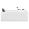 Beliani Whirlpool Bath White Acrylic 169 x 81 cm Left Hand Massage Jets Headrest LED Lights
