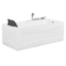 Beliani Whirlpool Bath White Acrylic 169 x 81 cm Left Hand Massage Jets Headrest LED Lights