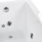 Beliani Whirlpool Bath White Acrylic 169 x 81 cm Left Hand Massage Jets Headrest LED Lights