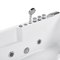 Beliani Whirlpool Bath White Acrylic 169 x 81 cm Left Hand Massage Jets Headrest LED Lights