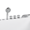 Beliani Whirlpool Bath White Acrylic 169 x 81 cm Left Hand Massage Jets Headrest LED Lights