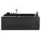 Beliani Whirlpool Bath Black Acrylic 169 x 81 cm Right Hand Massage Jets Headrest LED Lights