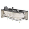 Beliani Whirlpool Bath Black Acrylic 169 x 81 cm Right Hand Massage Jets Headrest LED Lights