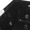 Beliani Whirlpool Bath Black Acrylic 169 x 81 cm Right Hand Massage Jets Headrest LED Lights