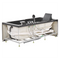 Beliani Whirlpool Bath Black Acrylic 169 x 81 cm Left Hand Massage Jets Headrest LED Lights