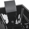 Beliani Whirlpool Bath Black Acrylic 169 x 81 cm Left Hand Massage Jets Headrest LED Lights